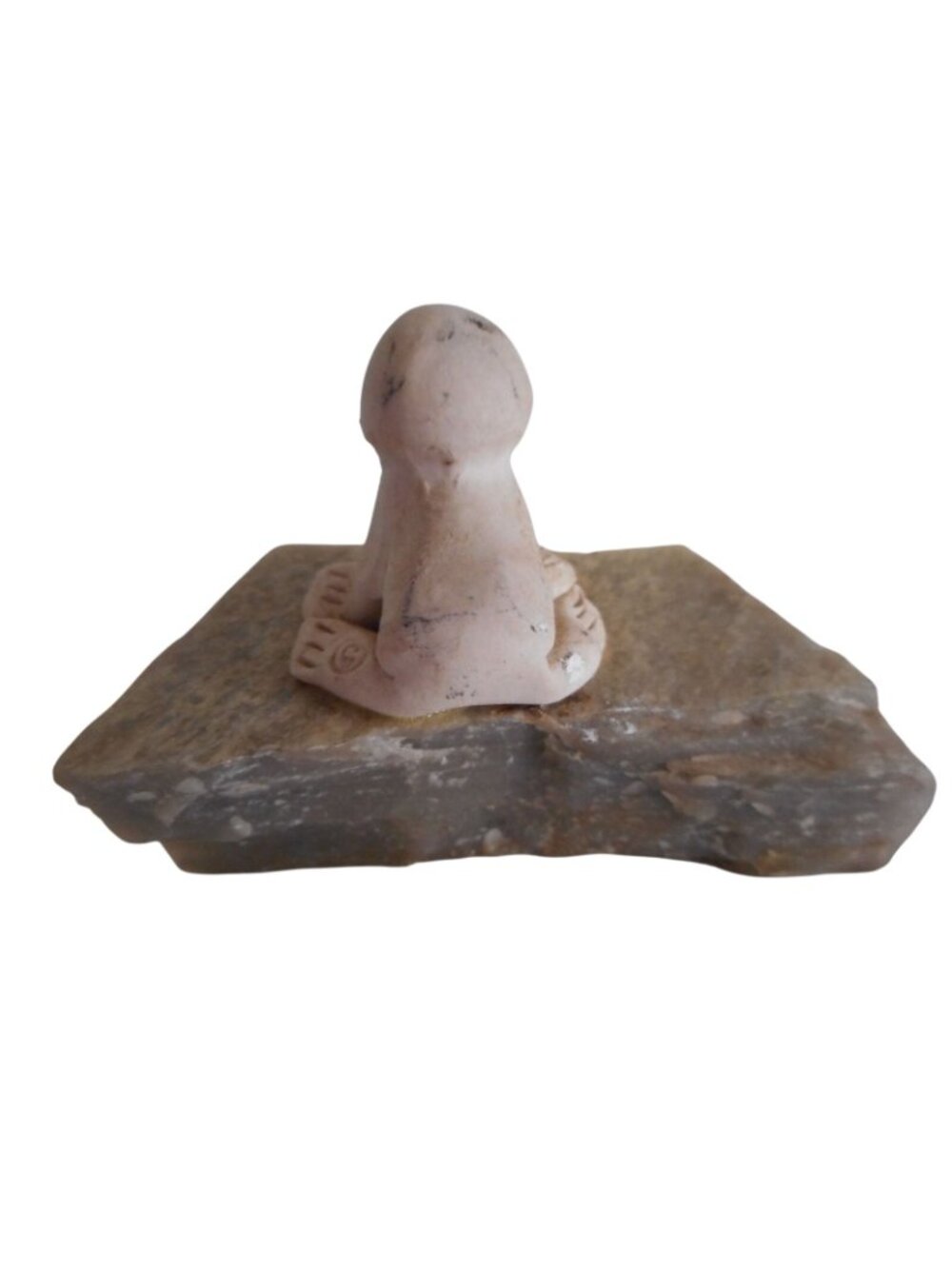 Vintage handmade 1960S Seal Sea Lion on Rock Clay Pottery - Picture 3 of 7